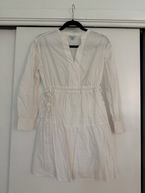 Rails White Cotton V-Neck Mini Dress